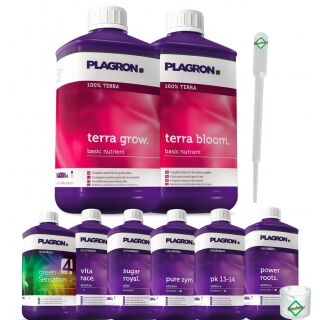 Plagron 8-Teiliges Dünger Set Terra XL – Mineralischer Grow Dünger
