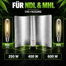 XL Grow Reflektor 55x60 cm mit E40 Fassung – Lampenschirm Grow