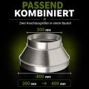Reduzierstück 300 mm / 400 mm Metall – Lüftungsreduzierung Adapter