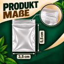 100 Extra Thick 3.5x5.5 cm Zip Lock Bags - 90 µm