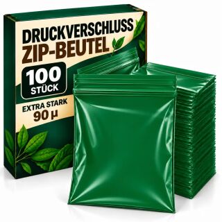 100 Extra Thick Green 4x6 cm Zip Lock Bags