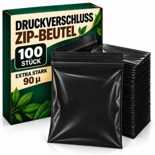 100 Black Extra Thick 4x6 cm Zip Lock Bags