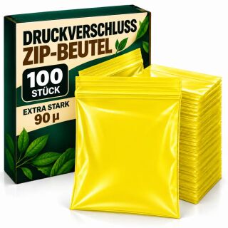 100 Extra Thick Yellow Zip Lock Bags 5.5x6.5 cm