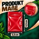 100 Extra Thick Red Zip Lock Bags 5.5x6.5 cm