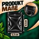 100 Black Extra Thick Zip Lock Bags 5.5x6.5 cm