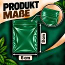100 Extra Thick Green Zip Lock Bags 6x8 cm