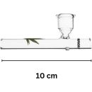 Glas Pfeife 10 cm mit Leaf 6-teiliges Set