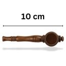 Wooden Pipe 10 cm Brown – Set of 6