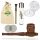 Wooden Pipe 10 cm Brown – Set of 6