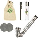 Metall-Pfeife Schräg 9 cm Edle Weiß –...