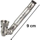 Metall-Pfeife Schräg 9 cm Edle Weiß –...