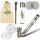 Metal Pipe Angled 9 cm Elegant White – Set of 6