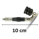 Holz-Metall-Pfeife Schräg 10 cm Schwarz – 6-teiliges Set