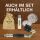 Holz-Metall-Pfeife Schräg 10 cm Schwarz – 6-teiliges Set