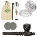 Holzpfeife 10 cm Schwarz – 6er Set