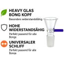 Bong Glas Steck-Kopf Blau 18,8 mm Schliff – 4er Set