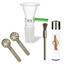 Bong Glas Steck-Kopf Grün 18,8 mm Schliff –...