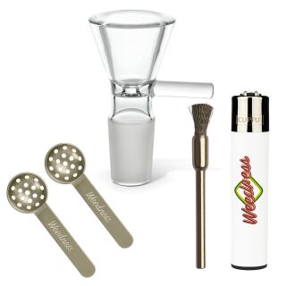 Bong Glas Steck-Kopf Klar 18,8 mm Schliff – 4er Set