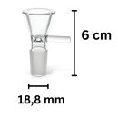 Bong Glas Steck-Kopf Klar 18,8 mm Schliff – 4er Set