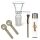 Bong Glas Steck-Kopf Klar 18,8 mm Schliff – 4er Set
