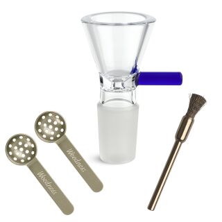 Bong Glas Steck-Kopf Blau 18,8 mm Schliff – 3er Set