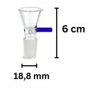 Bong Glas Steck-Kopf Blau 18,8 mm Schliff – 3er Set