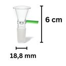 Bong Glas Steck-Kopf Grün 18,8 mm Schliff – 3er Set