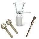 Bong Glas Steck-Kopf Klar 18,8 mm Schliff – 3er Set