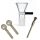 Bong Glas Steck-Kopf Schwarz 18,8 mm Schliff – 3er Set