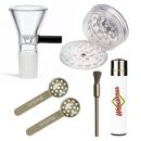 Glass Bowl for Bong, Black, 18.8 mm Joint – Set of 5
