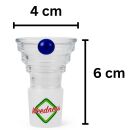 Bong Glas Kopf 14,5 mm Schliff 3-Etagen – 5-teiliges Set