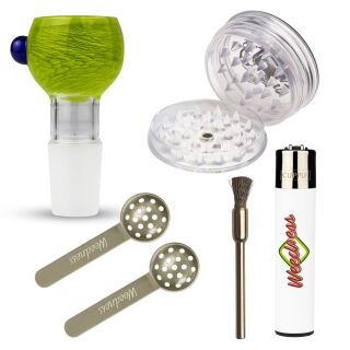 Bong Glas Kopf Heavy Grün 18,8 mm Schliff – 5er Set