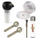 Bong Glas Kopf Heavy Schwarz 18,8 mm Schliff – 5er Set