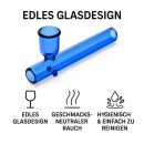 Weedness Glas-Pfeife Kawumm Blau 10 cm – 6-teiliges Set