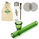 Weedness Glass Pipe Kawumm Green 10 cm – Set of 5...