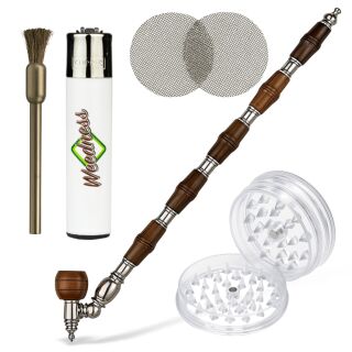 Gandalf Pfeife in Braun 35 cm 5-teiliges Set
