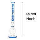 Glas Bong 18,8 mm Schliff Ø 50 mm 44 cm hoch Blue Smoke