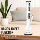 Glass bong 18.8 mm cut Ø 50 mm 44 cm high Black Smoke