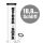 Glass bong 18.8 mm cut Ø 50 mm 44 cm high Black Smoke