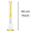 Glass bong 18.8 mm cut Ø 50 mm 44 cm high Yellow Smoke