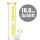 Glass bong 18.8 mm cut Ø 50 mm 44 cm high Yellow Smoke
