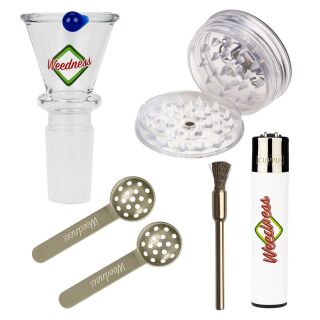 Weedness Bong Glas Kopf 18,8 mm Schliff Trichter – 5er Set