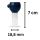 Bong Glas Kopf Heavy Blau 18,8 mm Schliff 3-teiliges Set