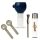 Bong Glas Kopf Heavy Blau 18,8 mm Schliff 4-teiliges Set