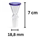 Glass Bowl 18.8 mm with Blue Rim