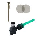 Glaspfeife mit Totenkopf 3-teiliges Set