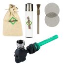 Glaspfeife mit Totenkopf 5-teiliges Set