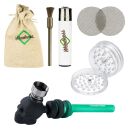 Glaspfeife mit Totenkopf 6-teiliges Set
