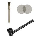 Mini Aluminium Pfeife 8,5 cm 3-teiliges Set