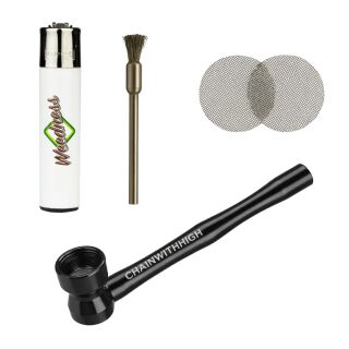 Mini Aluminium Pfeife 8,5 cm 4-teiliges Set